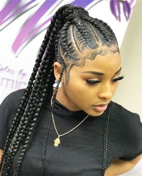 BEST BRAID STYLES YOU’VE EVER WANTED #braids in 2020 | Cornrow ponytail, Braided ponytail ...