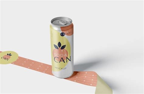 Premium PSD Soda Can Mockup