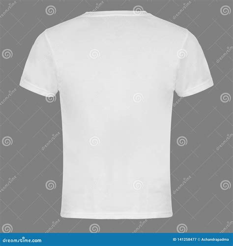 Camiseta En Blanco Blanca Detr S Aislada En Gray Background Imagen De