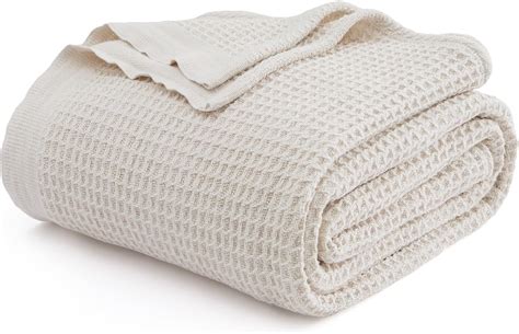 Amazon Bedsure 100 Cotton Blanket Queen Size For Bed Waffle