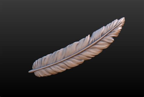 Feather 3D Model 15 Blend Fbx Obj Stl Free3D