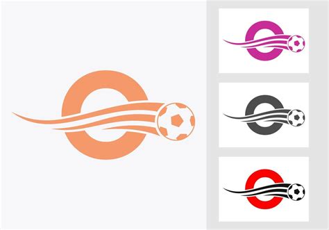 Soccer Football Logo On Letter O Sign. Soccer Club Emblem Concept Of ...