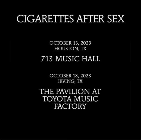 Just Announced R Cigarettesaftersex