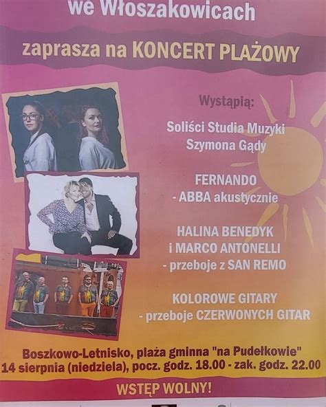 Koncert Plażowy w Boszkowie w polsko włoskich rytmach