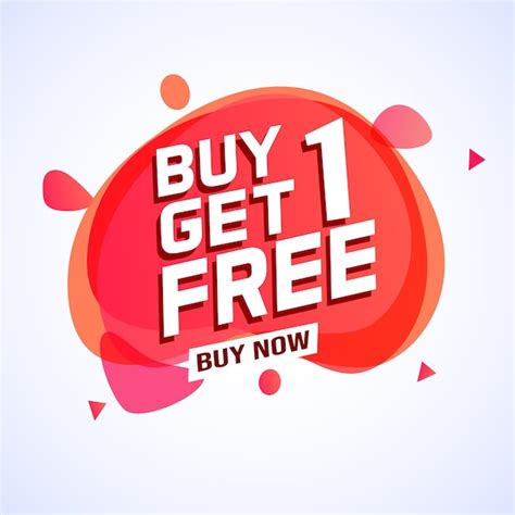 Premium Vector Buy 1 Get 1 Free Sale Tag Banner Design Template For