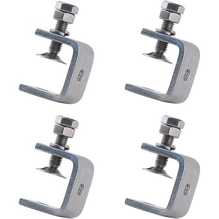 Kyien 4Pieces 304 Stainless Steel C Clamp Heavy Duty C Clamp