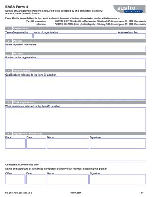 Fillable Online Easa Form Austro Control Fax Email Print Pdffiller