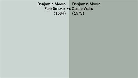 Benjamin Moore Pale Smoke Vs Castle Walls Side By Side Comparison