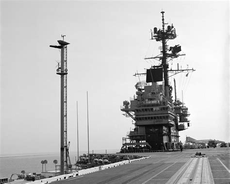 Guided Missile Cruiser Uss Belknap After Colliding With The Aircraft Carrier John F Kennedy