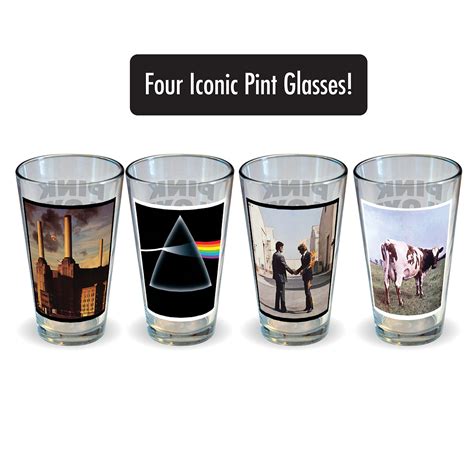 Pink Floyd Album Covers Pint Glasses 4 Pack Min 4 William