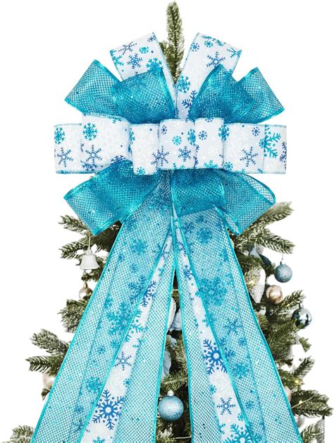 Amazon Joeoy Christmas Tree Topper Bow 53 X 13 Large Handmade