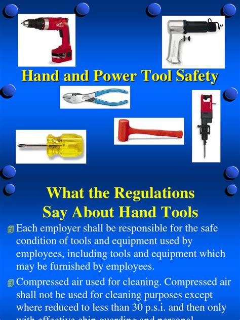 Hand and Power Tool Safety | PDF | Personal Protective Equipment | Safety