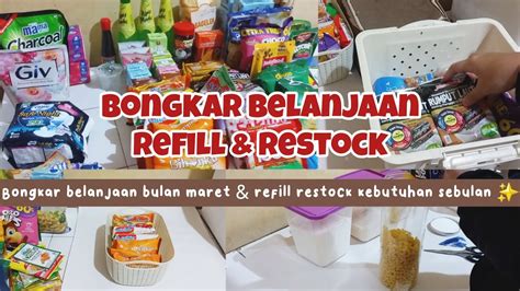 Bongkar Belanjaan Maret Refill Restock Kebutuhan Bulanan YouTube