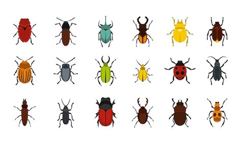 Premium Vector Bugs Icon Set Flat Set Of Bugs Vector Icons