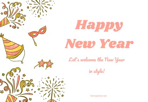 Free Printable New Year Card To Customize Online