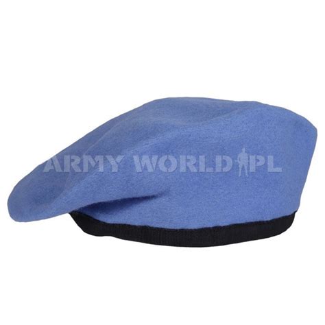 Beret Wojskowy United Nations Niebieski Orygina Nowy Clothing