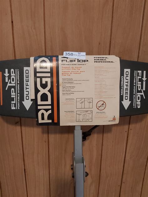 Ridgid Flip Top Portable Work Support Beck Auctions Inc