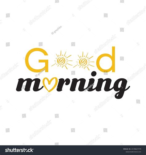 Creative Good Morning Hand Lettering Text Stock Vector Royalty Free