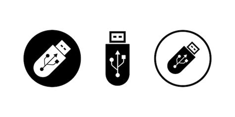 Icono De Vector De Unidad Flash Usb Conjunto De Disco De Pesta As Para