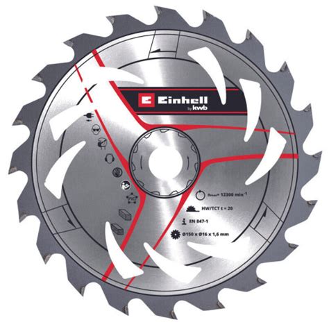 Einhell Circular Saw Blade Tct Hm Tungsten Carbide W Teeth X