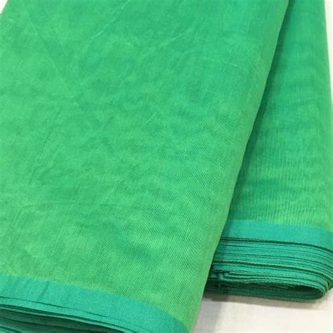 Gms Chanderi Plain Fabric Plain Solids Green At Rs Meter In