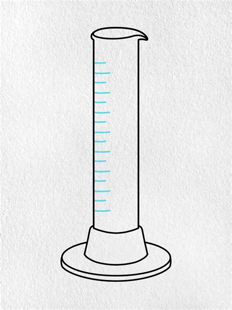 Easy Graduated Cylinder Drawing - HelloArtsy