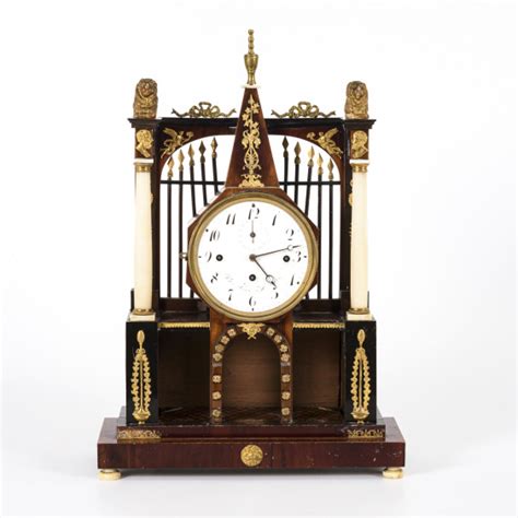 Biedermeier Portal Clock With Crowning Lion Figures Catalog Autumn