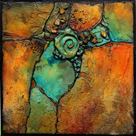 CAROL NELSON FINE ART BLOG Geologic Abstract Mixed Media Painting