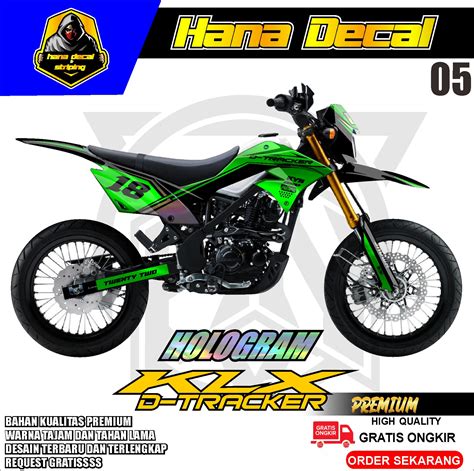 Decal Sticker Dekal Stiker Hologram Striping Motor Kawasaki Klx