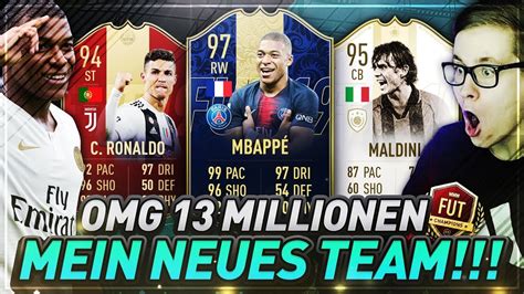 Mein Neues 13 Millionen Team Toty MbappÉ Fut Champions 🔥😱 Fifa 19