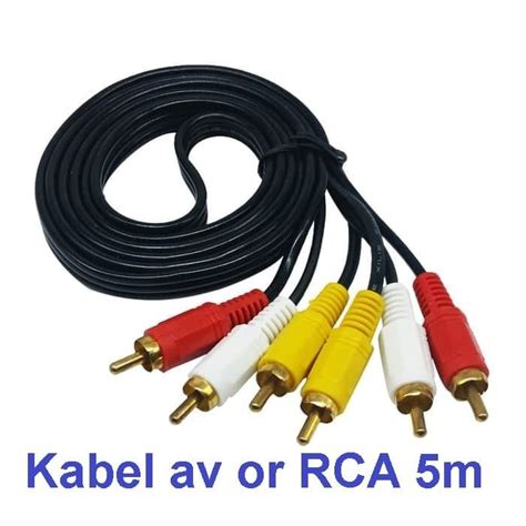 Jual Kabel Rca Audio Video Dvd Ke TV Jack Rca 3 5mm AV 3k3 5 Meter 3 3