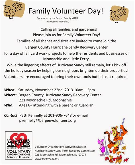 Bergen Volunteers: Calling all Family Volunteers!