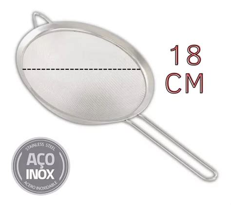 Peneira De Cozinha Inox Coar Polvilhar Escorrer Massas Cm Mercadolivre