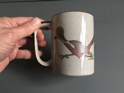 Otagiri Stoneware Coffee Mug With Roadrunner Southwestern Etsy