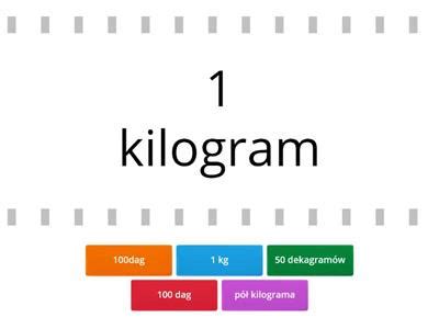 Kilogramy I Dekagramy Materia Y Dydaktyczne