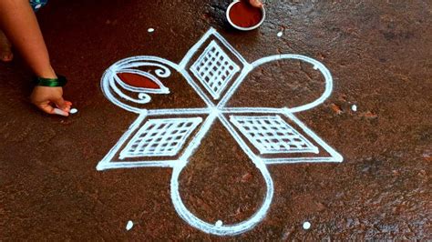 New Year Simple Padi Kolam Margazhi Madham Kolam Pongal