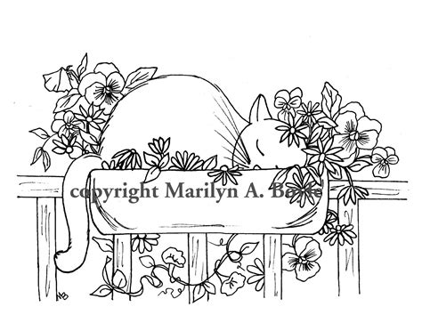 Sleeping Cat Coloring Pages At Free Printable Colorings Pages To Print And Color