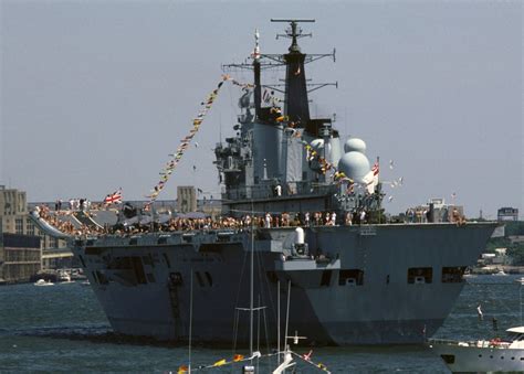 R Hms Ark Royal Invincible Class Aircraft Carrier Royal Navy