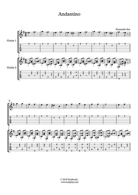 Free Sheet Music Opus Sor Fernando Exercises