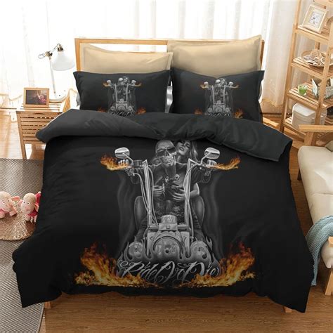 Buy Skull Men Bedding Set Sexy Bedding Sets Luxury Home Bedding Set Bedclothes