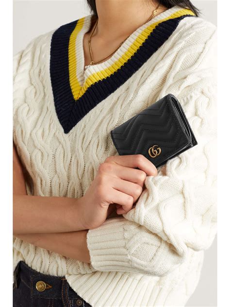 Gucci Gg Marmont Quilted Leather Wallet Net A Porter