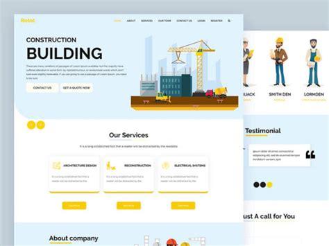 10+ Best Construction Website Templates Free