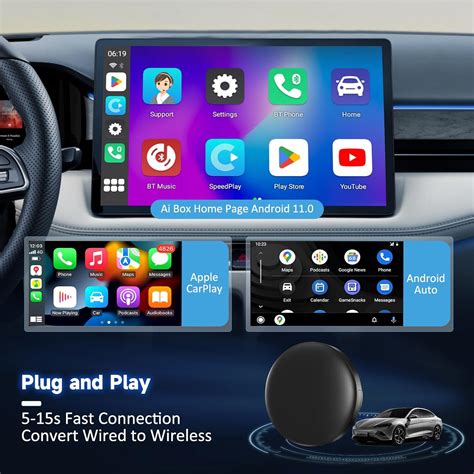 MORTENTR Adaptador inalámbrico Carplay con Netflix y YouTube caja