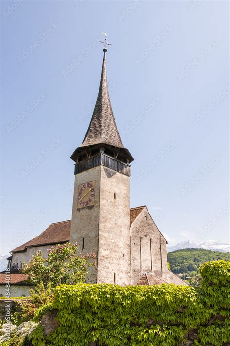 Spiez Stadt Altstadt Schlosskirche Kirche Schloss Spiez Thunersee