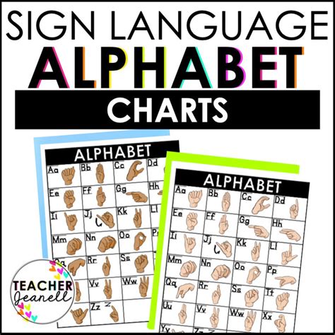 ASL Alphabet Chart, ASL Printable, Sign Language Poster, Classroom ...