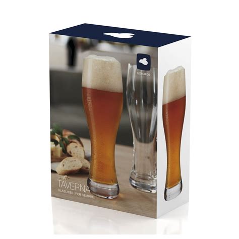 Taverna Wheat Beer Glasses 500ml (Set of 2) – Winelover – Wine Glasses ...