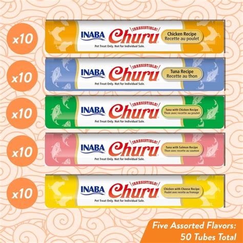 Inaba Churu Tuna Chicken Puree Variety Pack Grain Free Lickable Cat