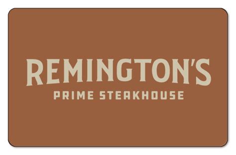 Remington's Prime Steakhouse - Gift Cards | Card Details