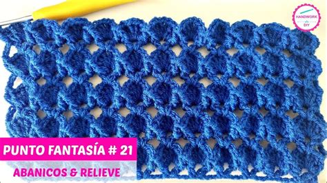 PUNTO FANTASIA A CROCHET CON ABANICOS Y RELIEVE 21 YouTube