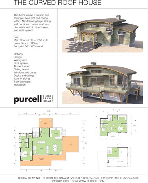 The Curved Roof House Prefab Home Design Plans - By Purcell Homes